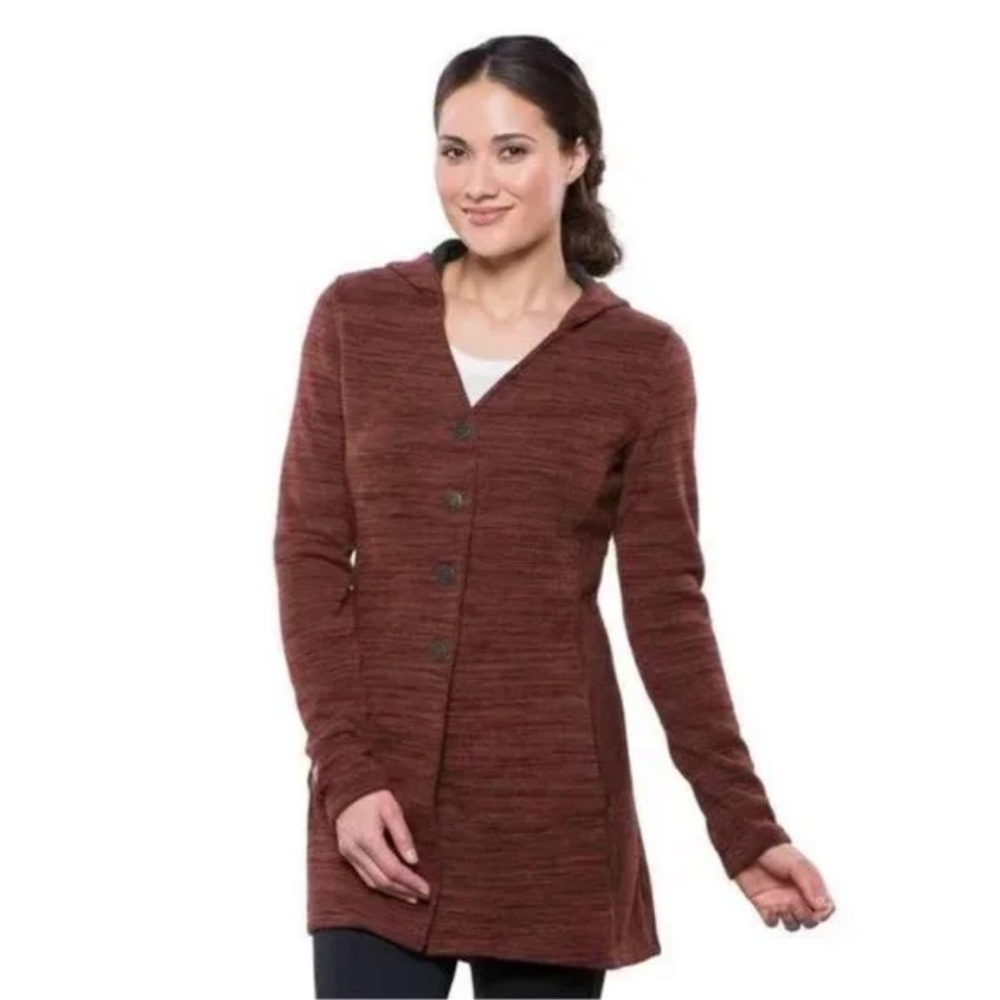 Kuhl Isla Long Button Cardigan Wool Blend